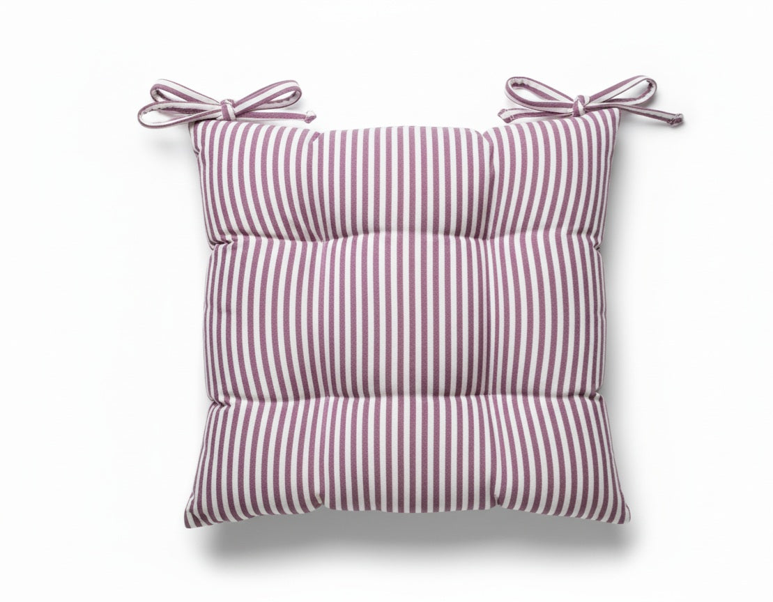 Cuscino Sedia Lagom - Cotone Tinto Filo a Righe Made in Italy - Barrile donna