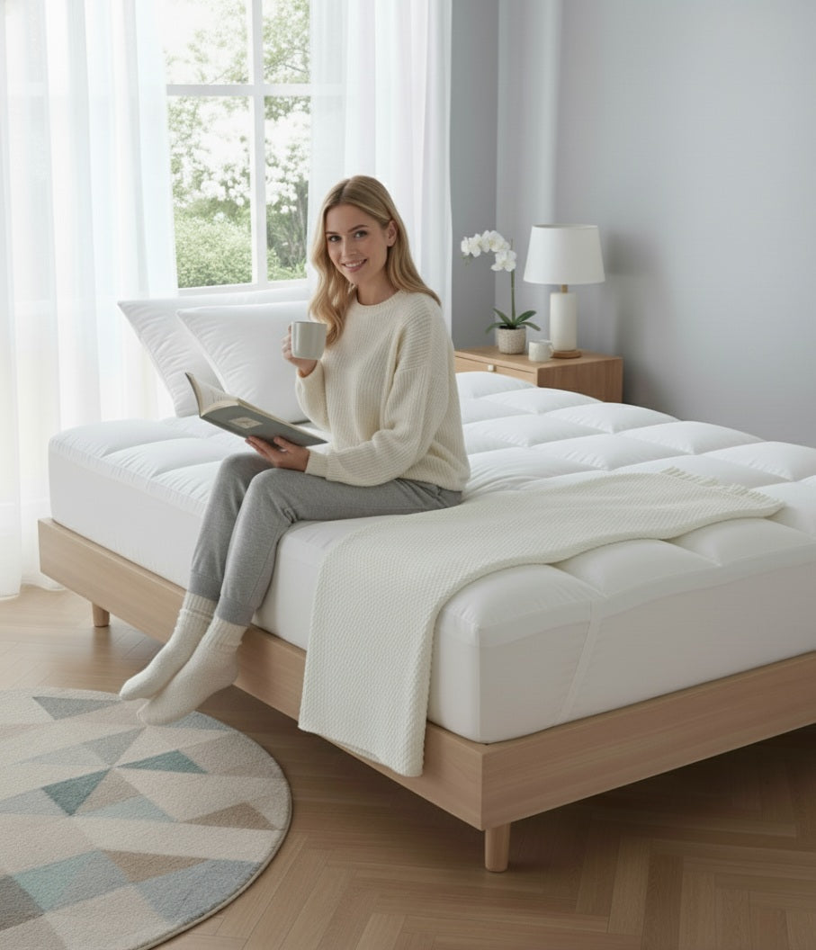 Topper Letto Anallergico in Fibra di Poliestere | Imbottitura 770 gr/mq - Barrile donna