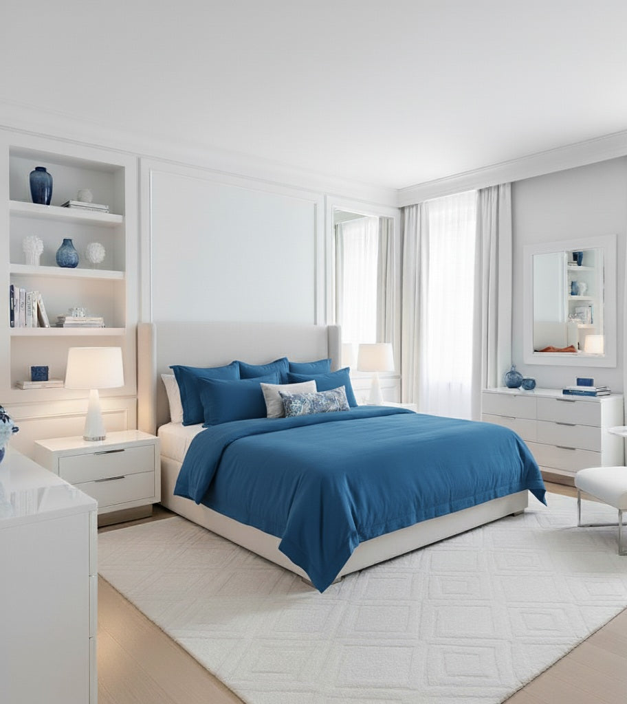 Copripiumino Linea Area – Percalle di Cotone Tinta Unita - Barrile donna