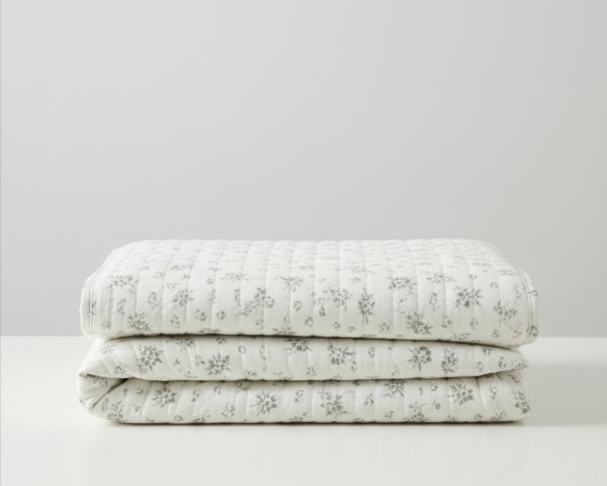 Trapuntino Matrimoniale Sofia - Fiorellini di Cotone Made in Italy - Barrile donna