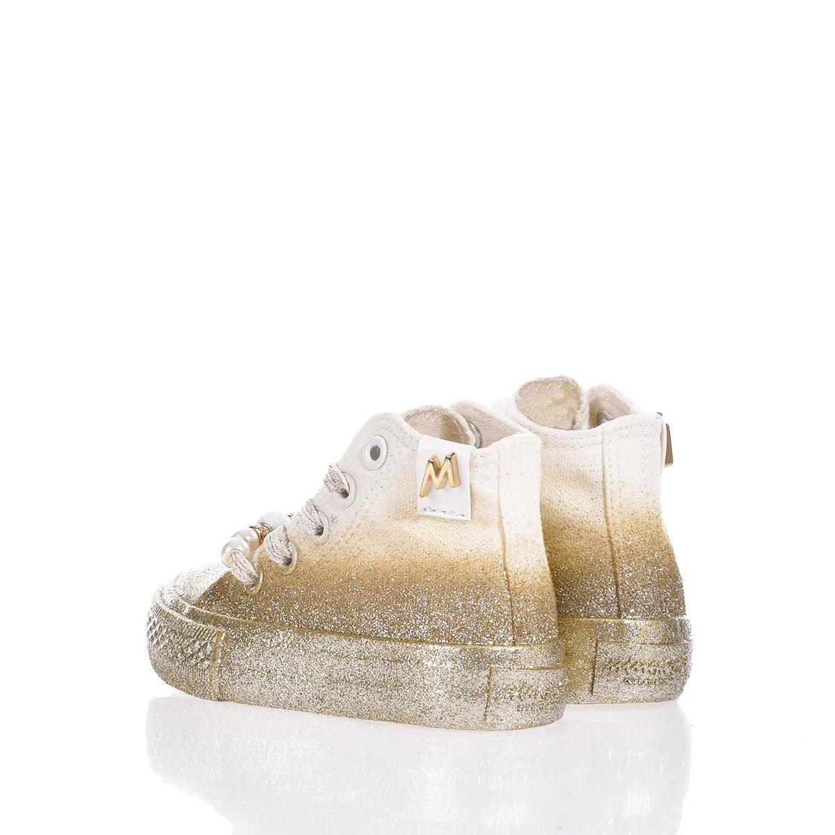 Mimanera Airlines Baby Gold Glittery - Barrile donna