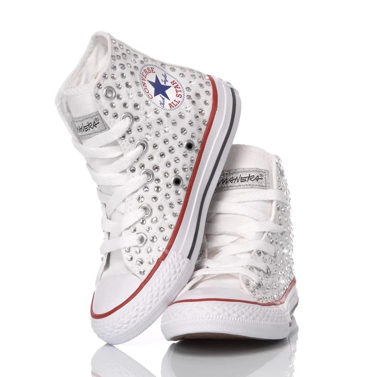 Converse Junior Swarovski Bianca - Barrile donna