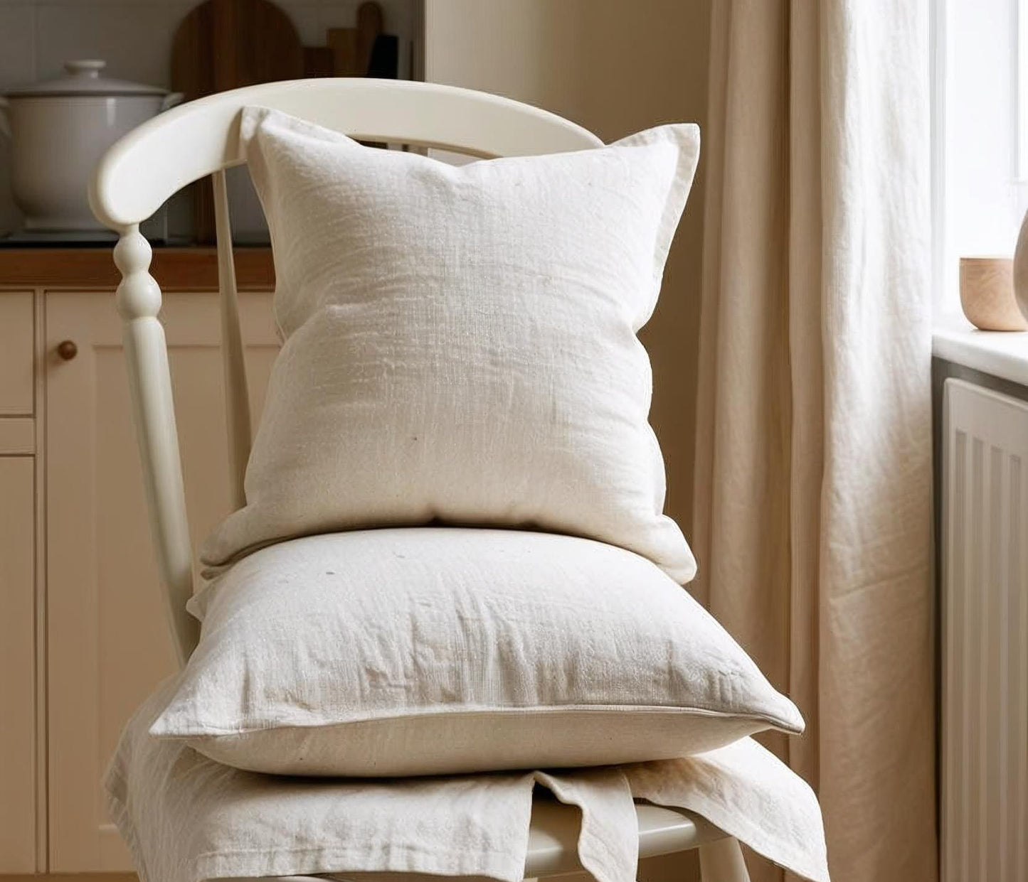 Cuscino Arredo in Cotone – Bianco Latte | Collezione Laguna - Barrile donna