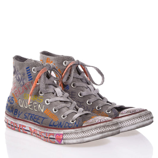 Converse Grey Written - Barrile donna