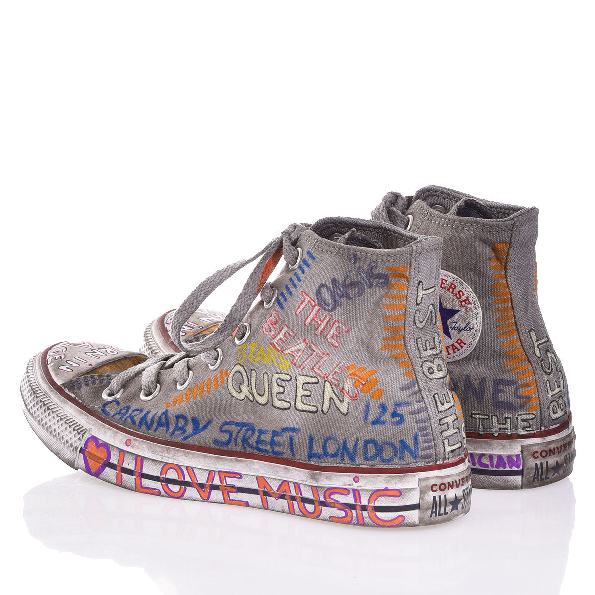Converse Grey Written - Barrile donna