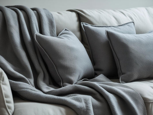 Foulard arredo “Notturna” – Grigio fumo - Barrile donna