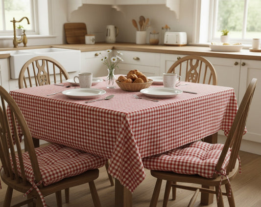 Tovaglia Campagnola Quadri Piccoli 100% Cotone Tinto Filo – 4 Colori | Standard e Su Misura - Barrile donna