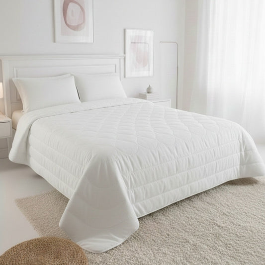 Trapuntino Matrimoniale LINEA AREA - Cotone 100% Artigianale Made in Italy - Barrile donna