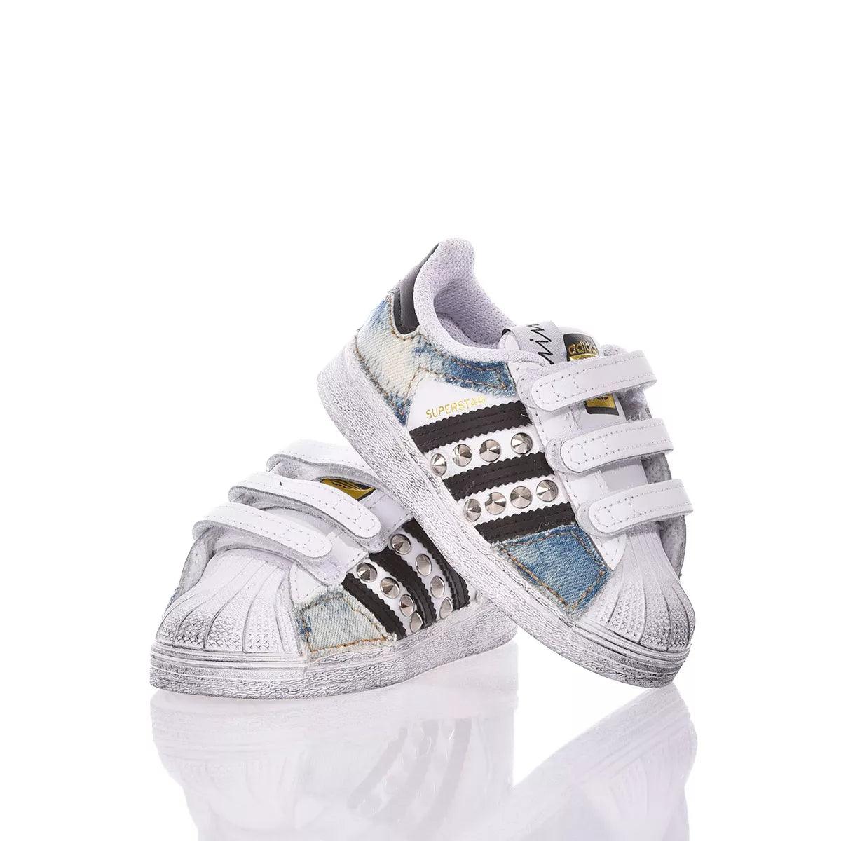 Adidas Superstar Baby Indigo Bleached - Barrile donna