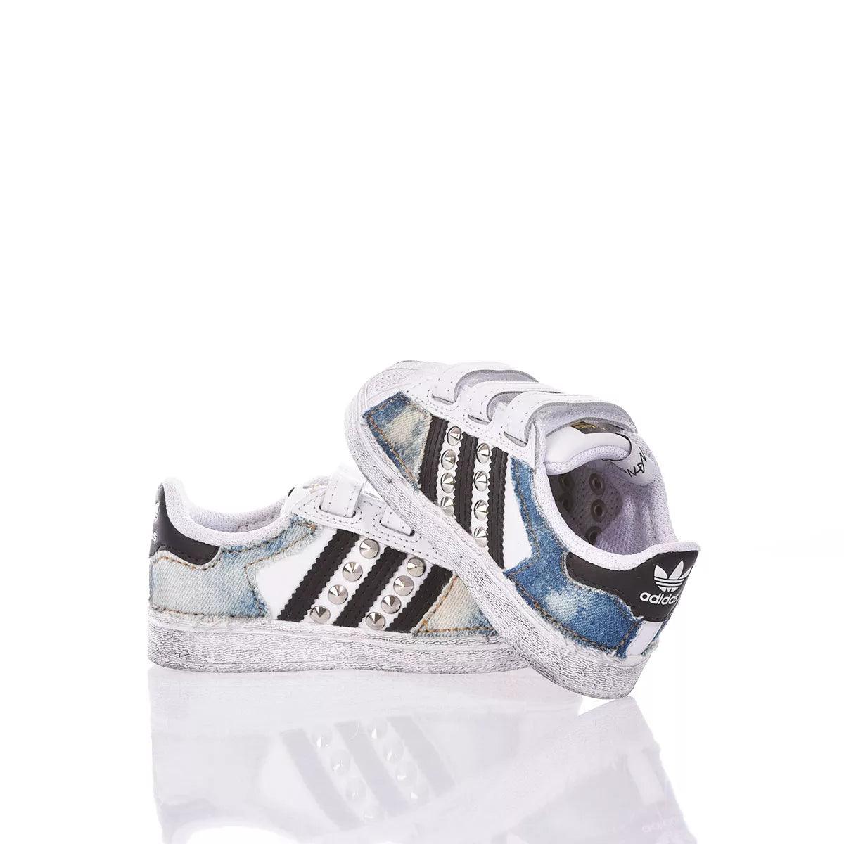 Adidas Superstar Baby Indigo Bleached - Barrile donna