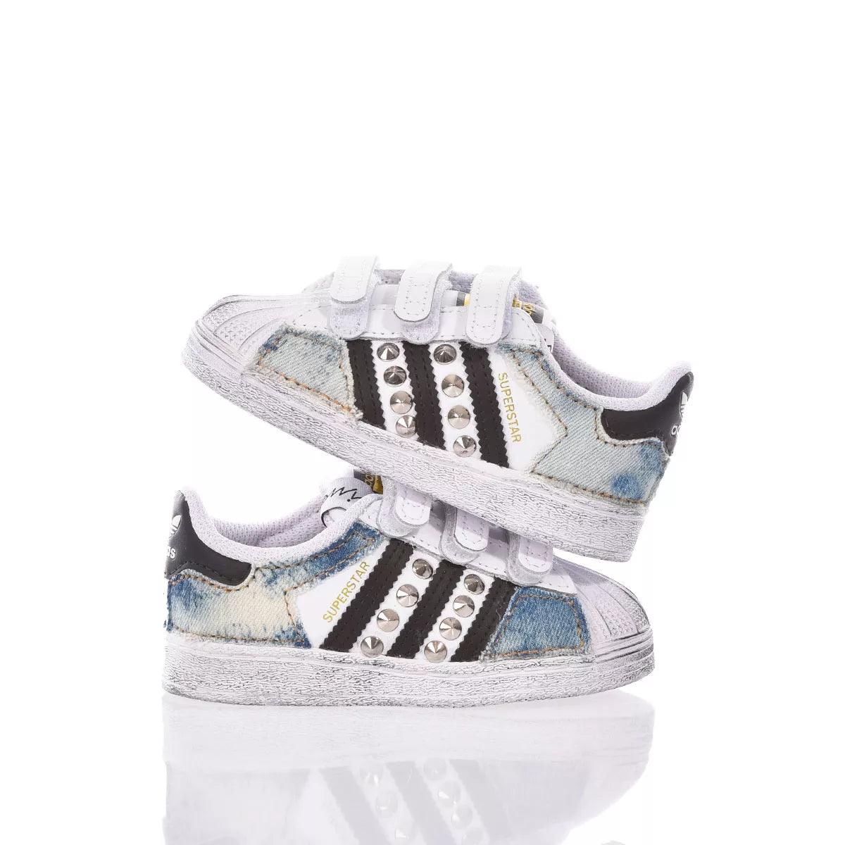 Adidas Superstar Baby Indigo Bleached - Barrile donna