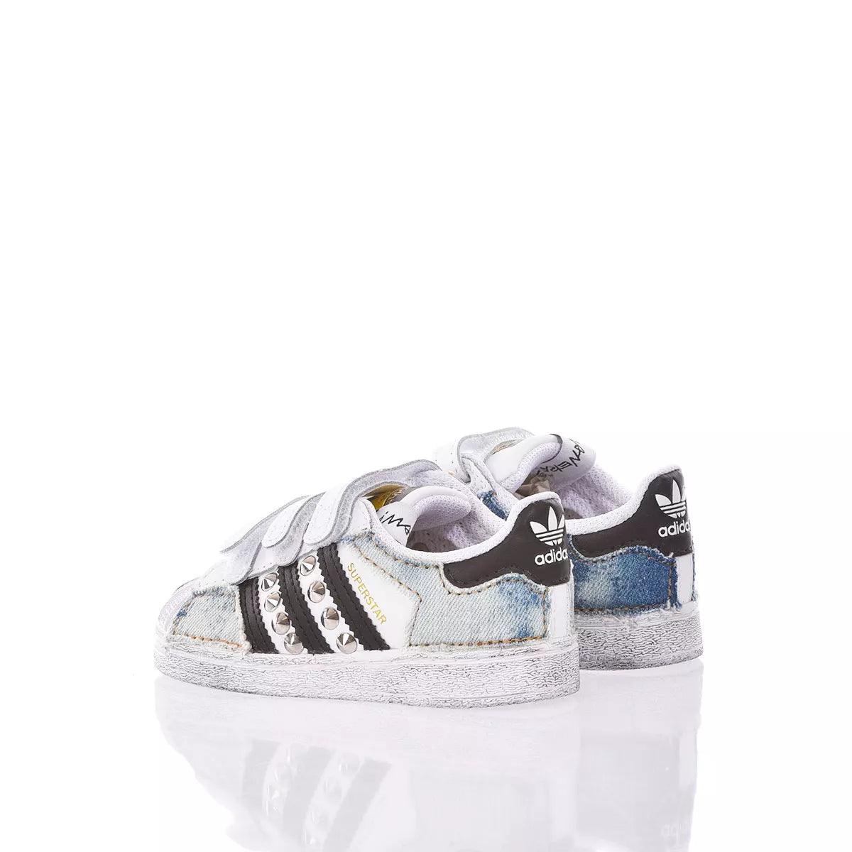 Adidas Superstar Baby Indigo Bleached - Barrile donna
