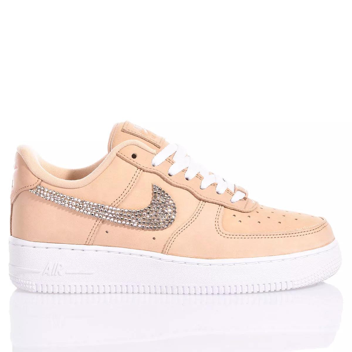 Nike Air Force 1 Swarovski Cream - Barrile donna