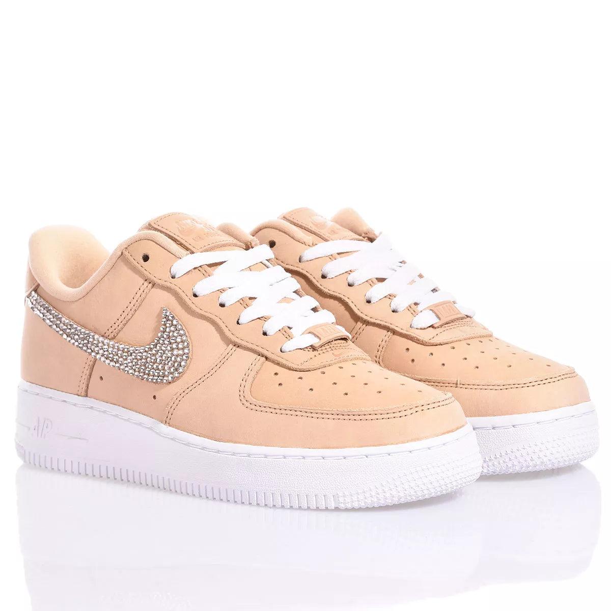 Nike Air Force 1 Swarovski Cream - Barrile donna