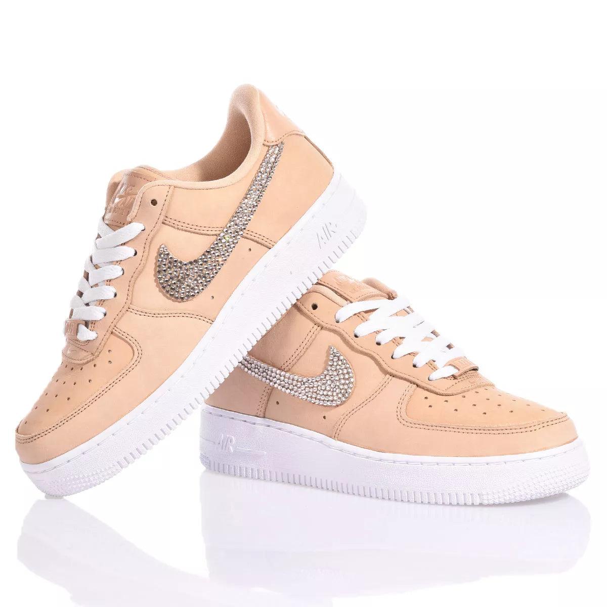 Nike Air Force 1 Swarovski Cream - Barrile donna