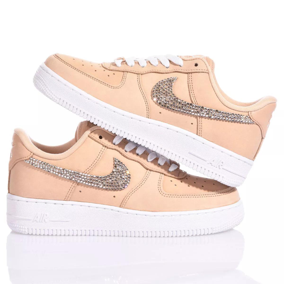 Nike Air Force 1 Swarovski Cream - Barrile donna