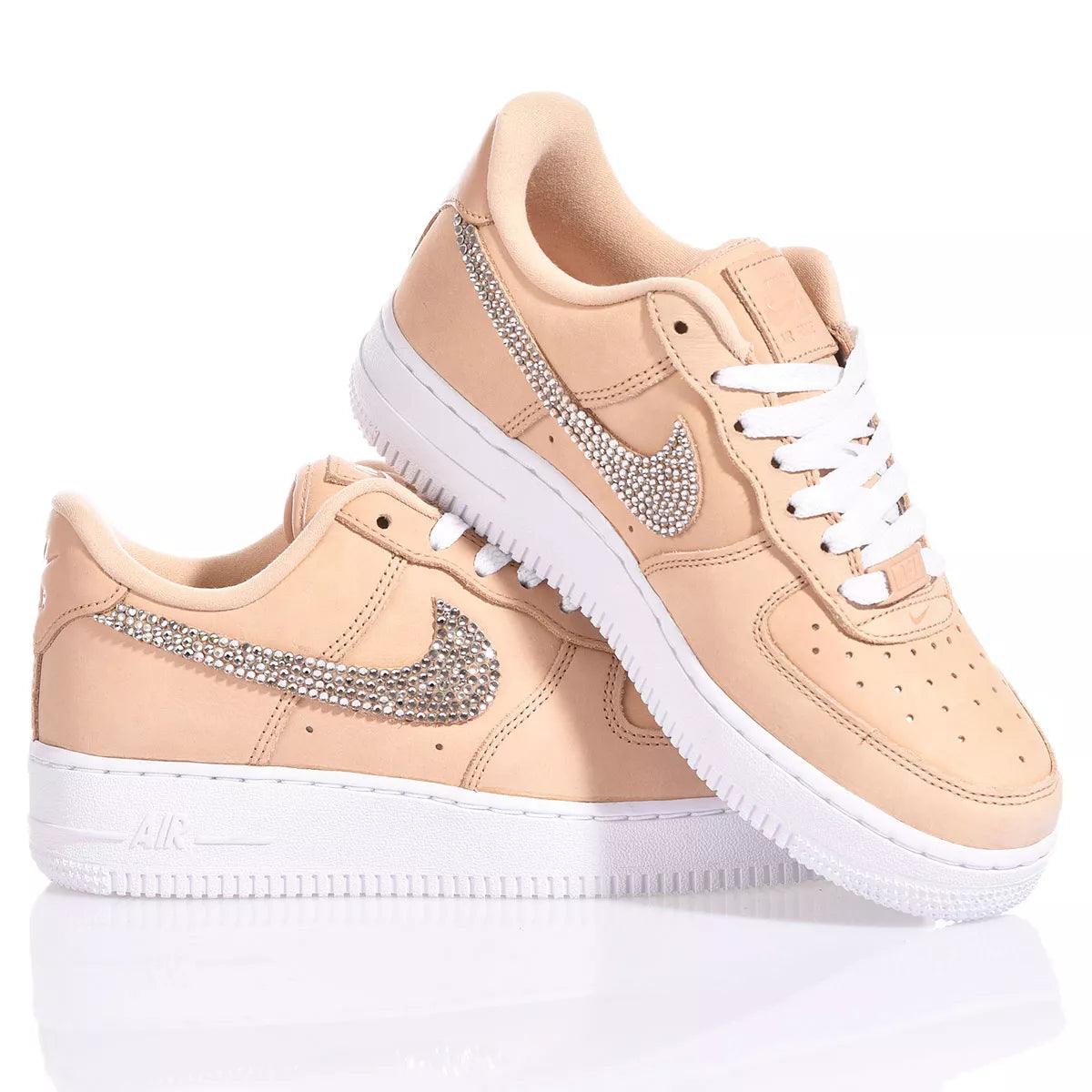 Nike Air Force 1 Swarovski Cream - Barrile donna