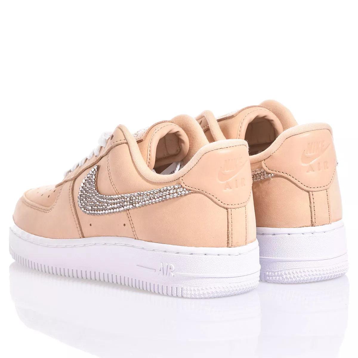 Nike Air Force 1 Swarovski Cream - Barrile donna