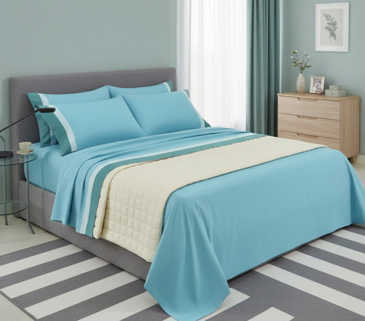 Completo Letto Matrimoniale Marilyn Percalle con balza | Made in Italy - Barrile donna