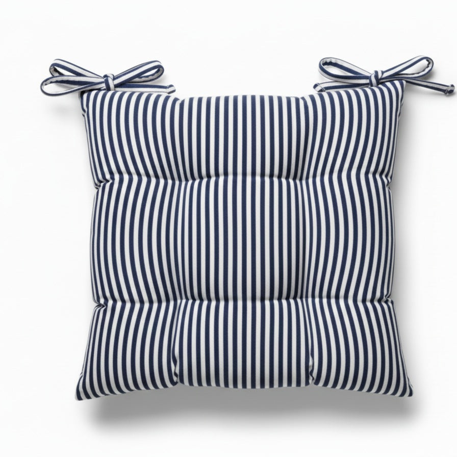 Cuscino Sedia Lagom - Cotone Tinto Filo a Righe Made in Italy - Barrile donna