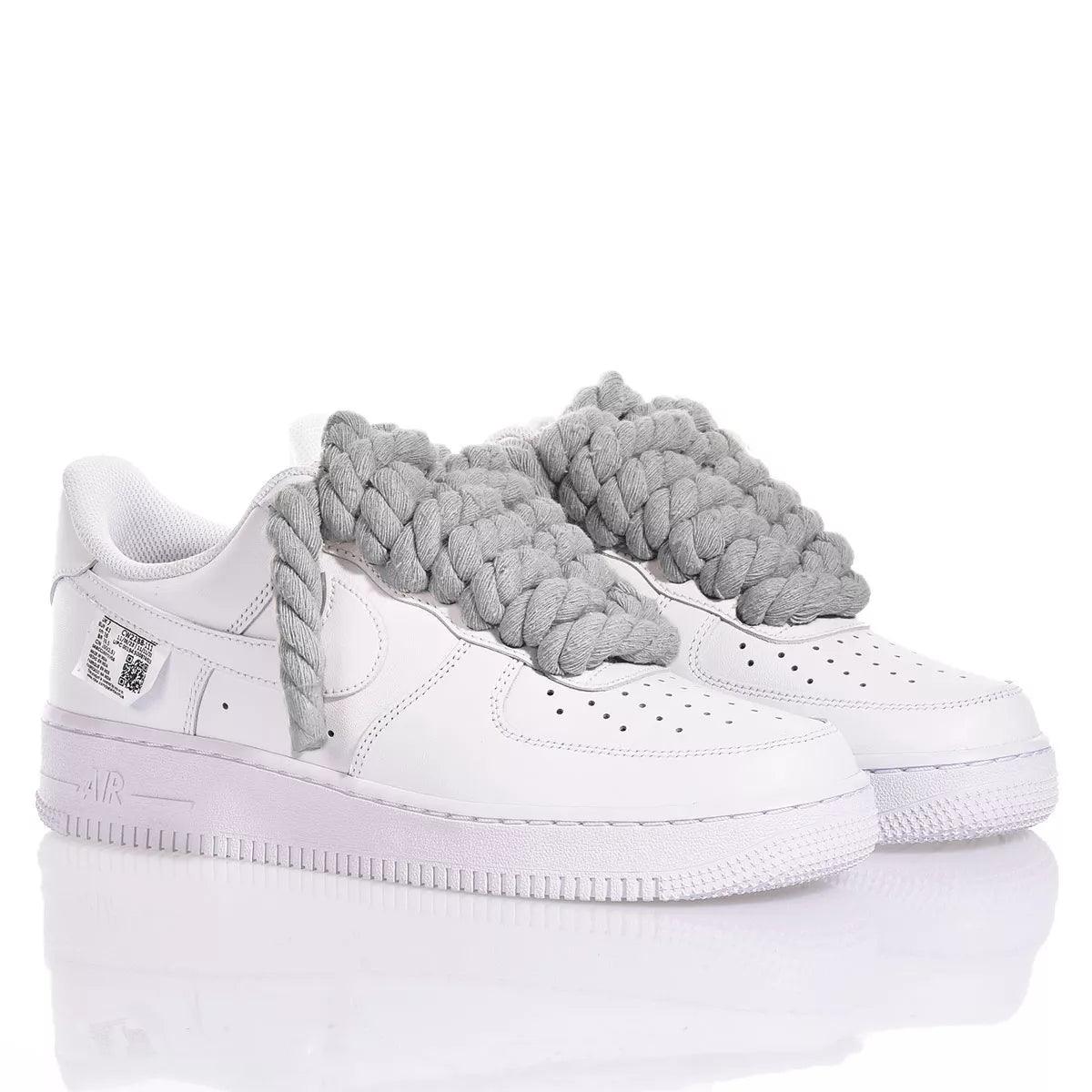 Nike Air Force 1 Boom Laces Grey - Barrile donna