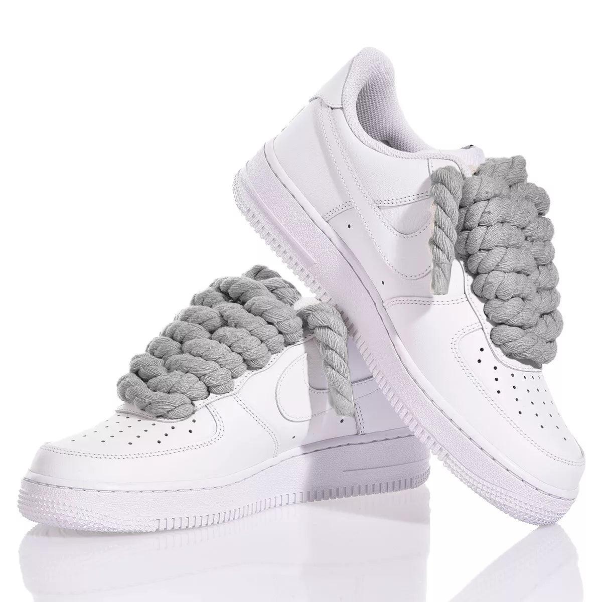 Nike Air Force 1 Boom Laces Grey - Barrile donna