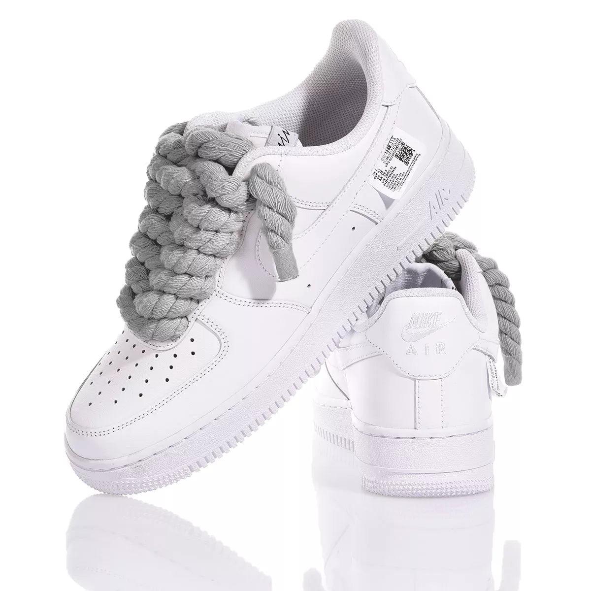 Nike Air Force 1 Boom Laces Grey - Barrile donna