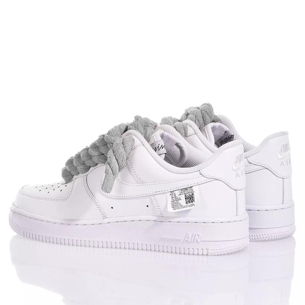 Nike Air Force 1 Boom Laces Grey - Barrile donna