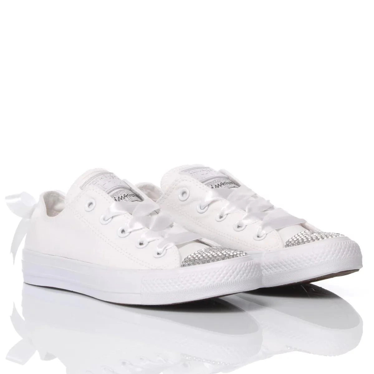 Converse Swarovski Lady White Ox - Barrile donna