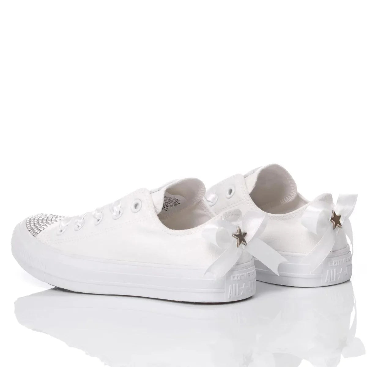 Converse Swarovski Lady White Ox - Barrile donna