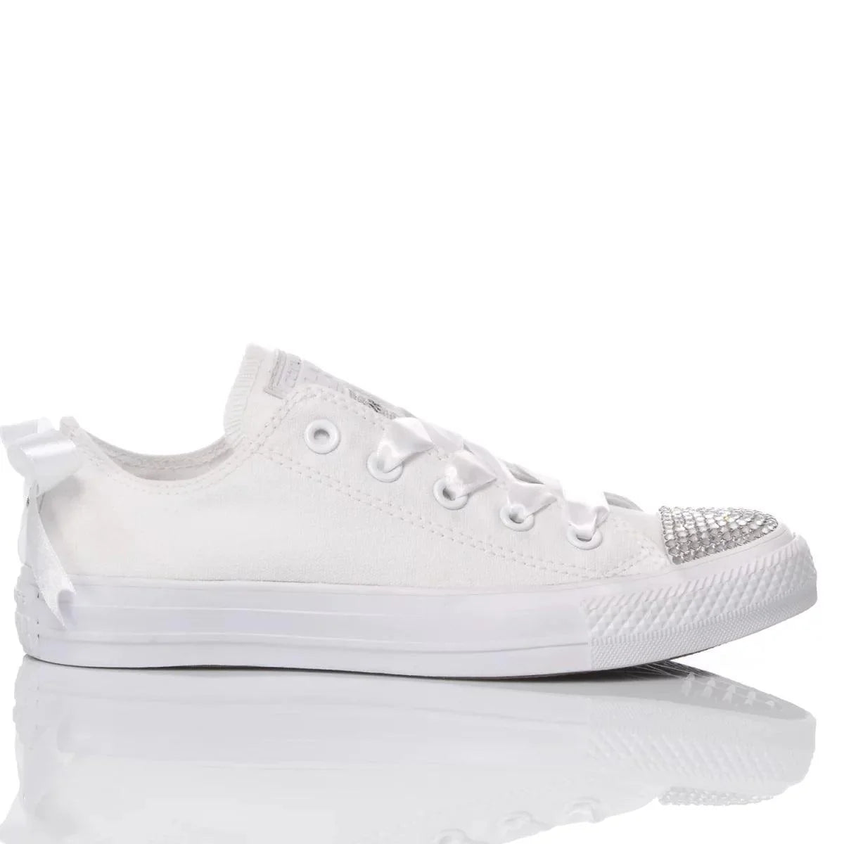 Converse Swarovski Lady White Ox - Barrile donna