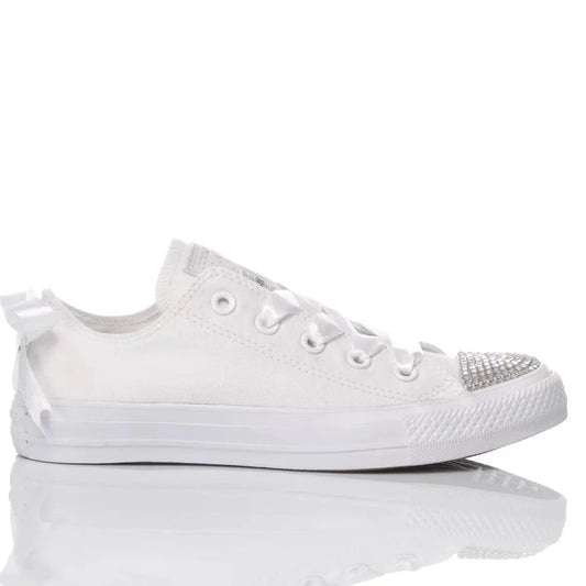 Converse Swarovski Lady White Ox - Barrile donna