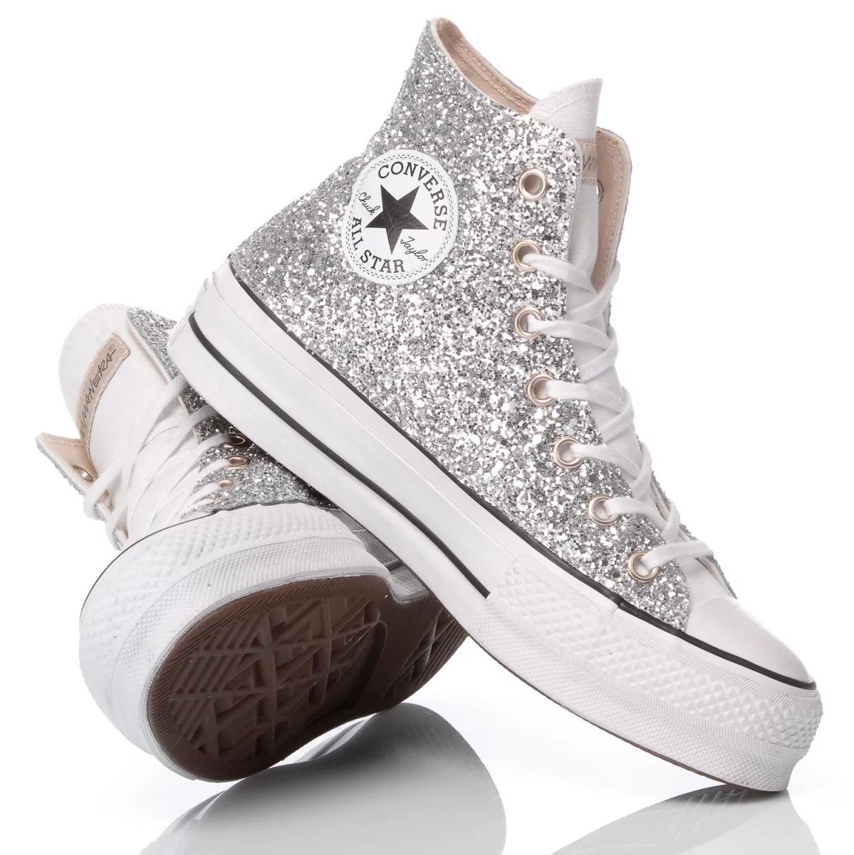 Converse Platform Glitter Argento - Barrile donna