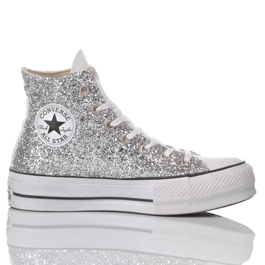 Converse Platform Glitter Argento - Barrile donna