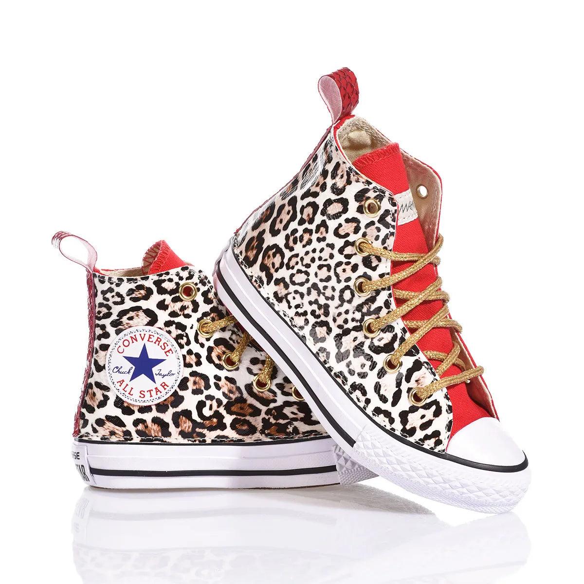 Converse Junior Red Leopard - Barrile donna