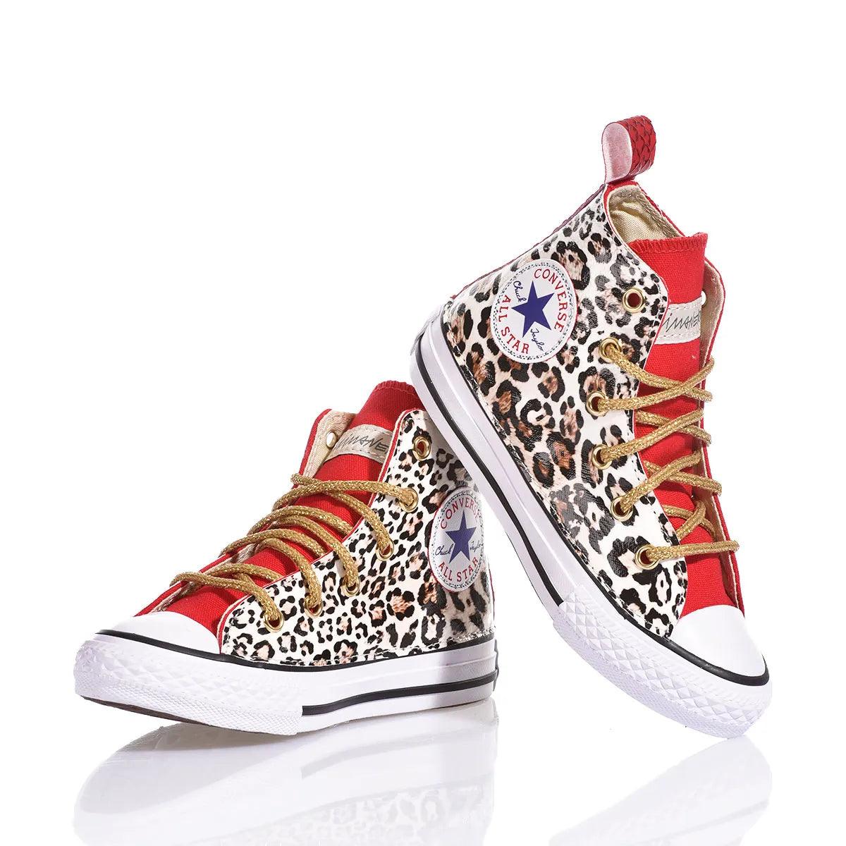 Converse Junior Red Leopard - Barrile donna