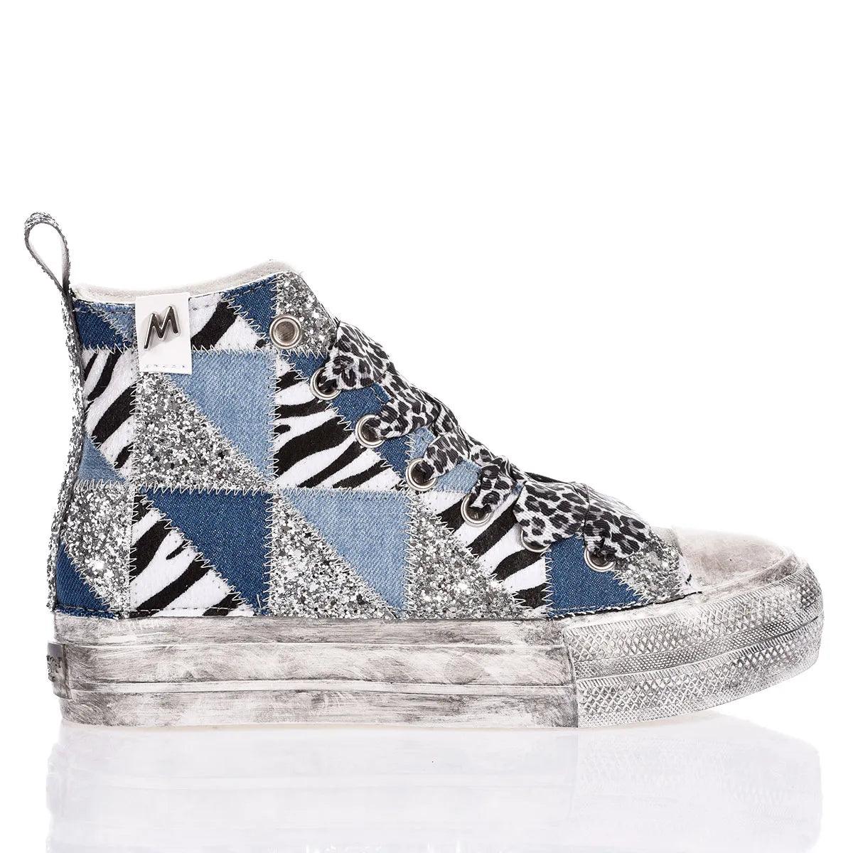 Mimanera Airlines Platform Denim Patch - Barrile donna