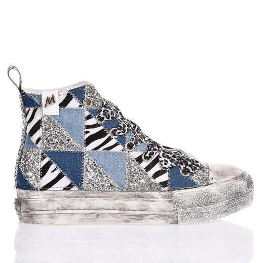 Mimanera Airlines Platform Denim Patch - Barrile donna