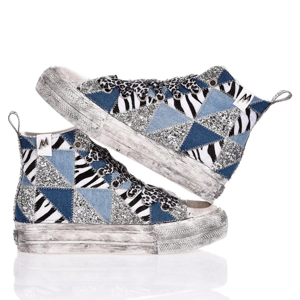 Mimanera Airlines Platform Denim Patch - Barrile donna
