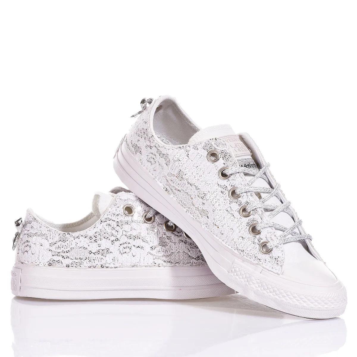 Converse Ox Glamour White - Barrile donna