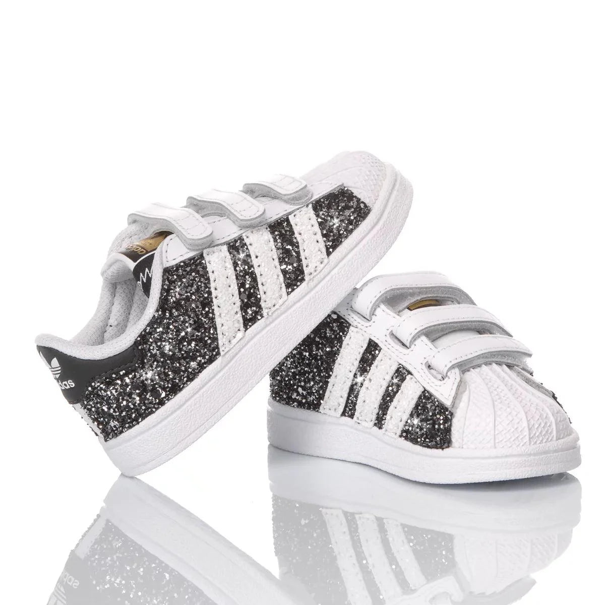 Adidas Superstar Baby Glitter Black - Barrile donna