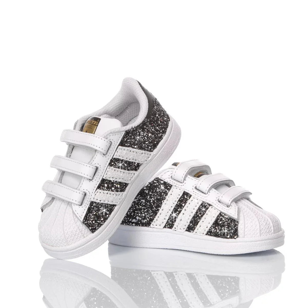 Adidas Superstar Baby Glitter Black - Barrile donna