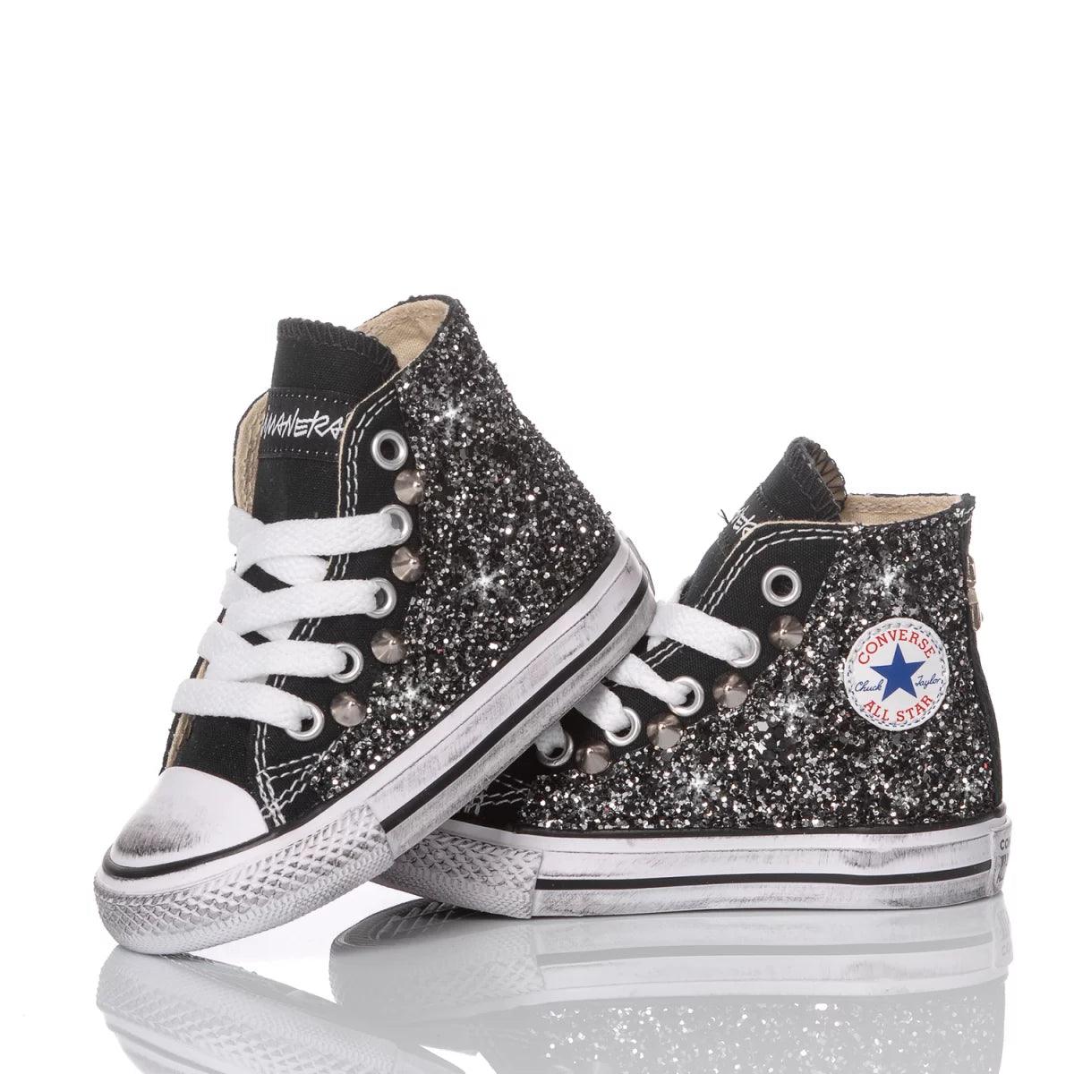 Converse Baby Glitter Black - Barrile donna