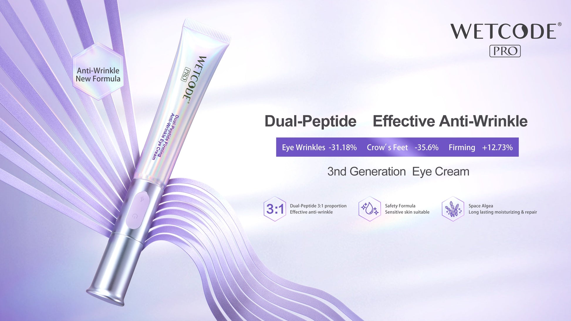 WETCODE - Dual-Peptide Firming Anti-wrinkle Eye Cream 20ml - Barrile donna