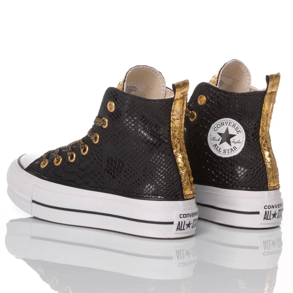 Converse Platform Snake Black/Gold - Barrile donna