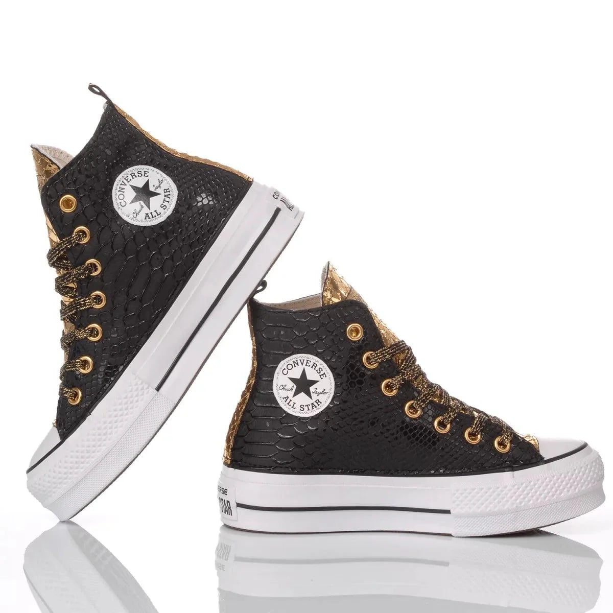Converse Platform Snake Black/Gold - Barrile donna