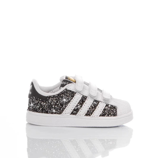 Adidas Superstar Baby Glitter Black - Barrile donna