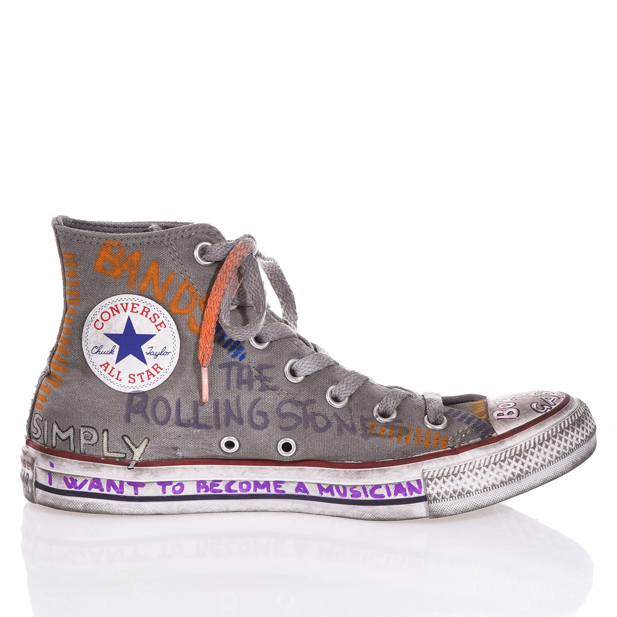 Converse Grey Written - Barrile donna