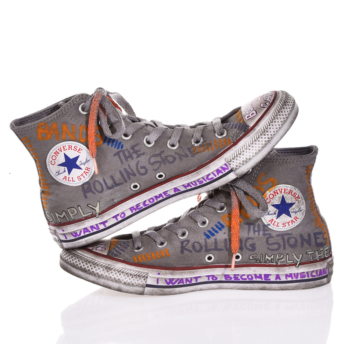 Converse Grey Written - Barrile donna