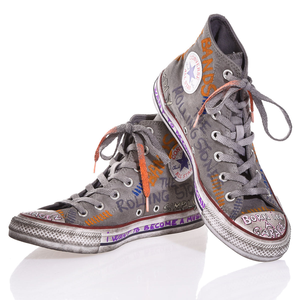 Converse Grey Written - Barrile donna